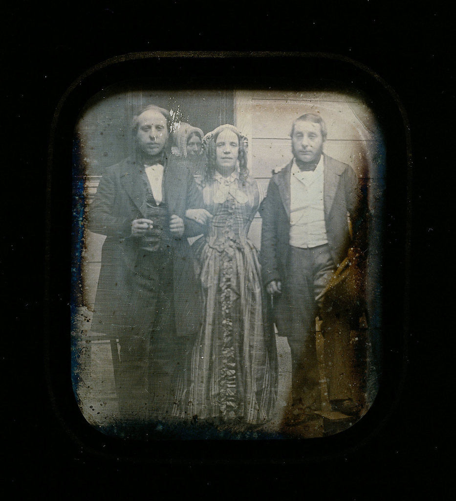 Detail of Portrait of Euphrosine Asser Oppenheim and two of her brothers by Eduard Isaac Asser