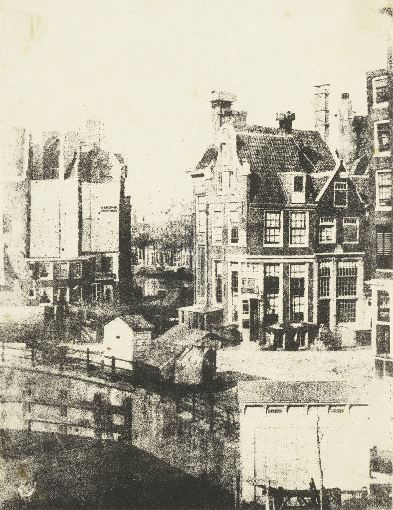 Detail of View from the house of the photographer on inn Rondeel in Amsterdam by Eduard Isaac Asser