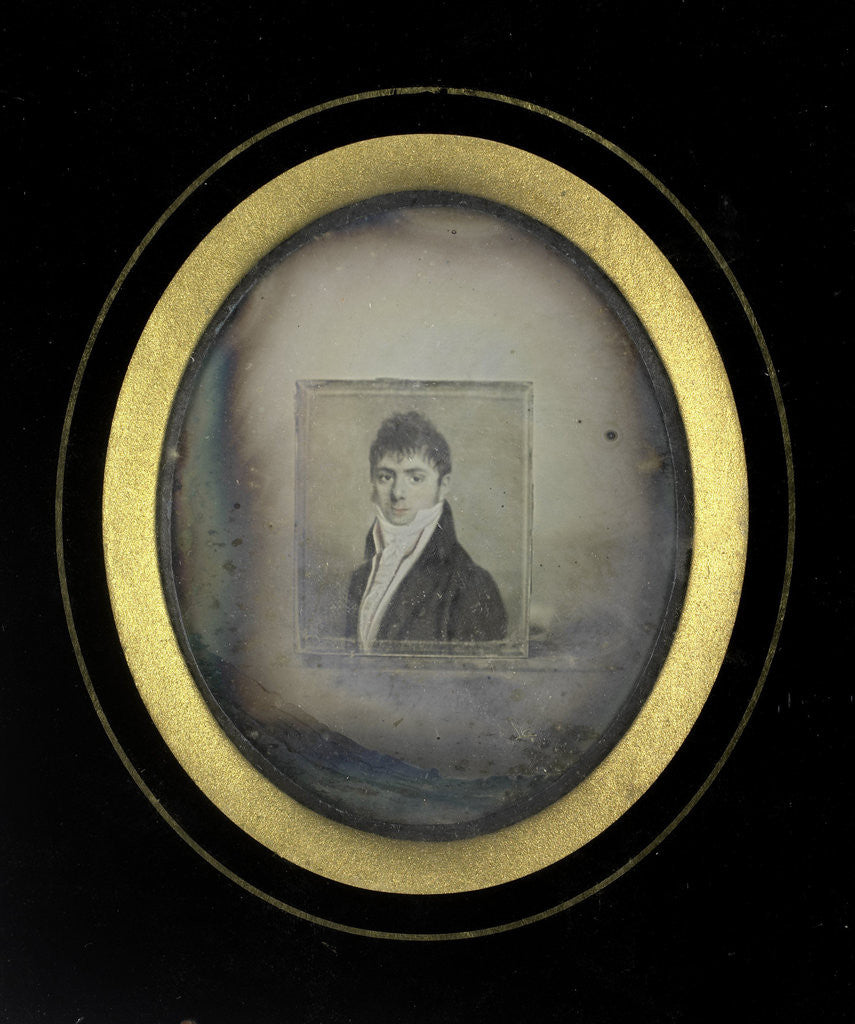 Detail of Painted or drawn portrait of an unknown man (Dutch) by Anonymous