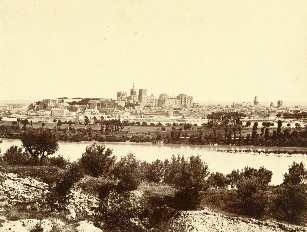 Detail of View of Avignon by Édouard Denis Baldus