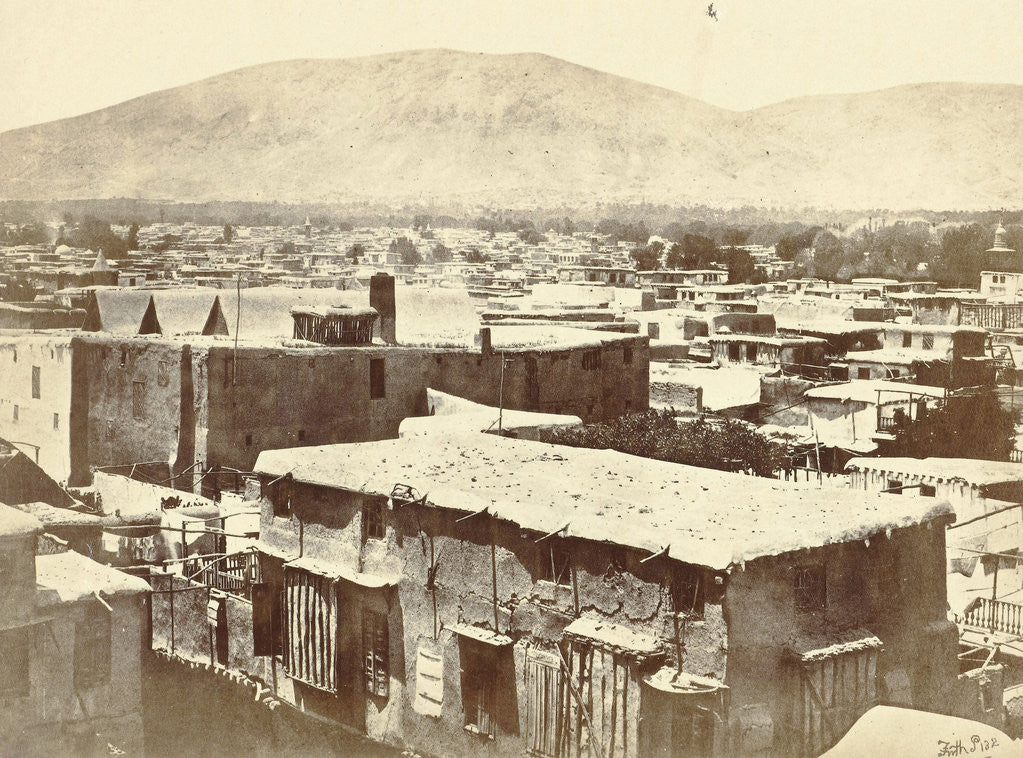 Detail of View of Damascus, with the Lebanon Mountains in the background by Anonymous