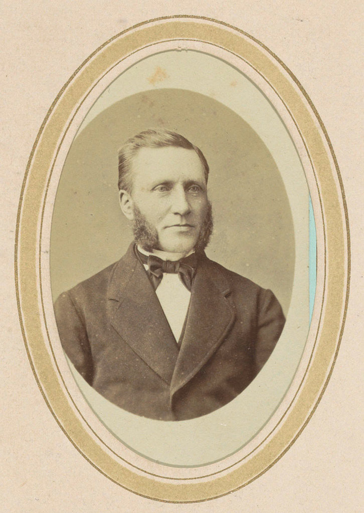 Detail of Portrait of a man with sideburns by J.C. Reesinck