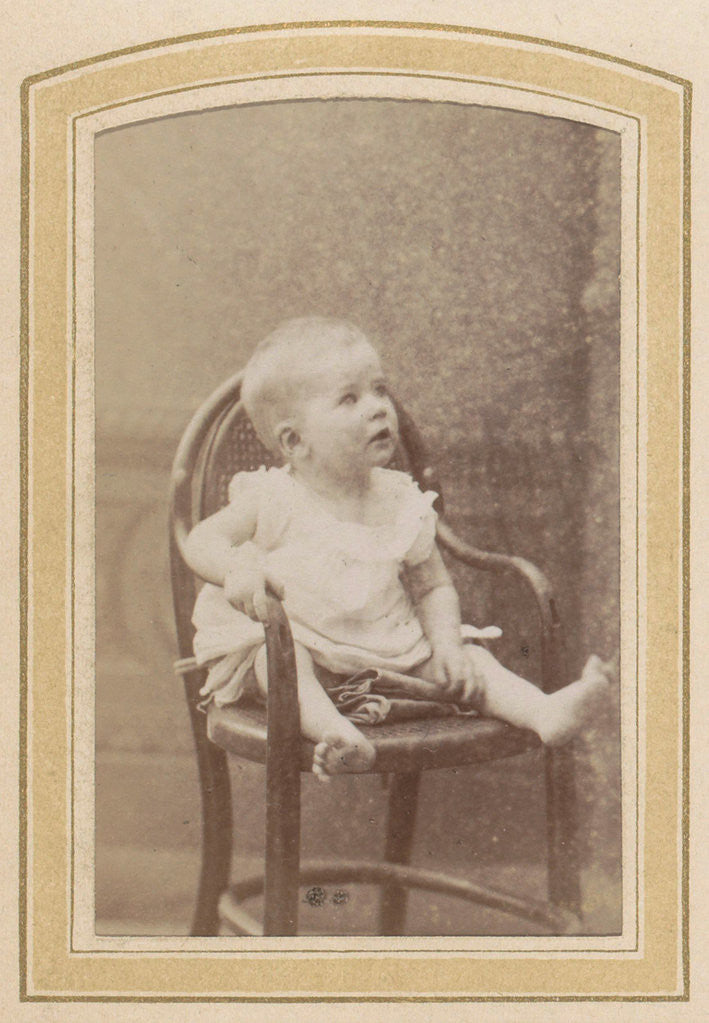 Detail of Portrait of a baby on a chair by Johannes L. van der Heijden