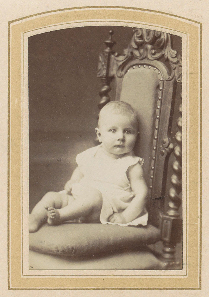 Detail of Portrait of a baby on a chair by Wegner & Mottu
