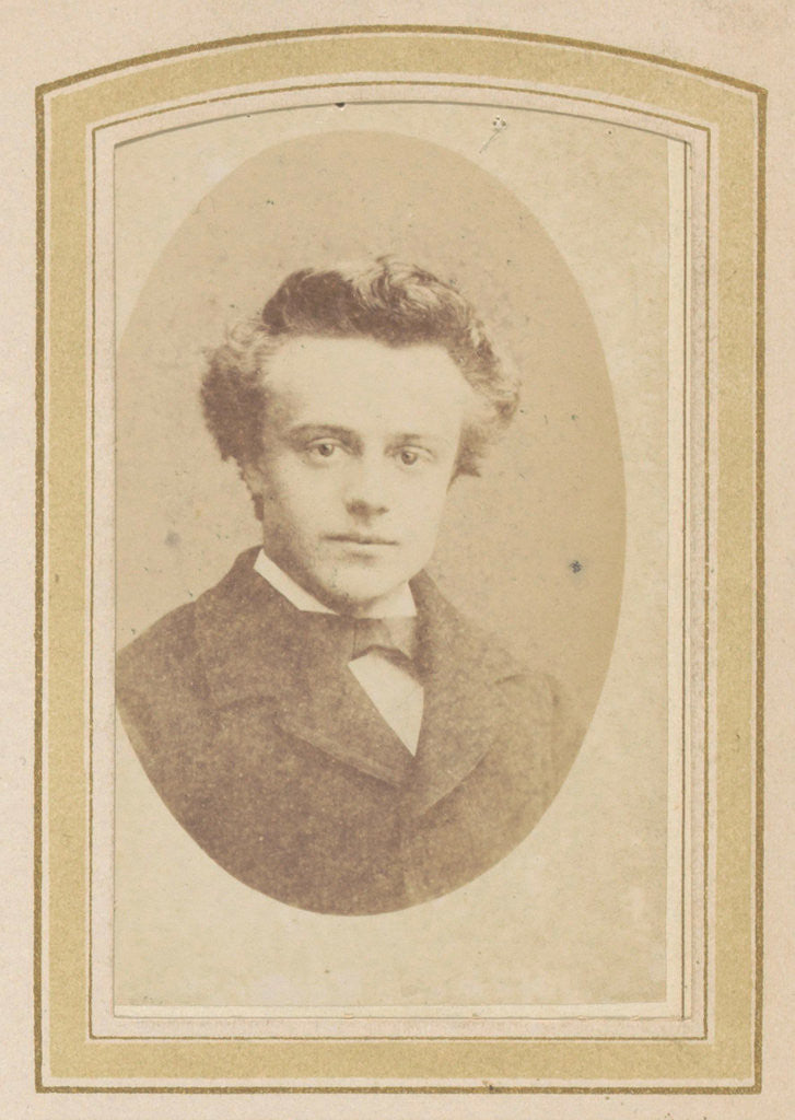 Detail of Portrait of a young man with a tie by Wegner & Mottu