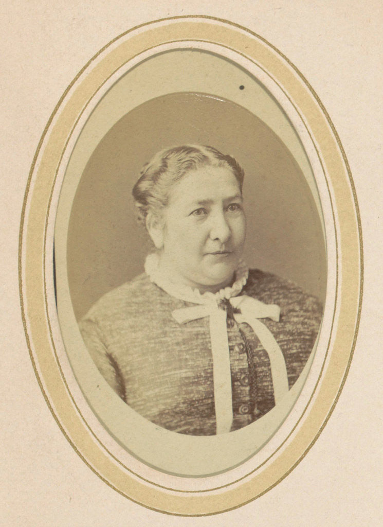 Detail of Portrait of a woman with a bow, called Temmink by J.C. Reesinck