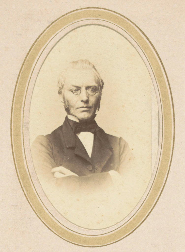 Detail of Portrait of a man with glasses and a jacket with a tie by Anonymous