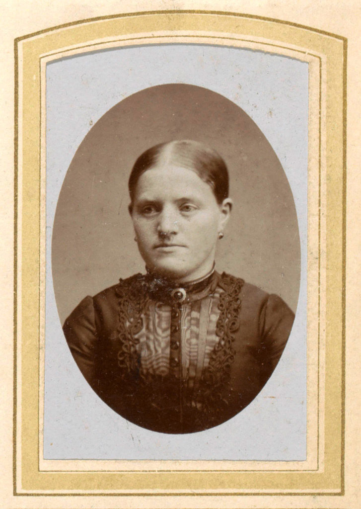 Detail of Portrait of a woman with a necklace by H. Bulens Jr