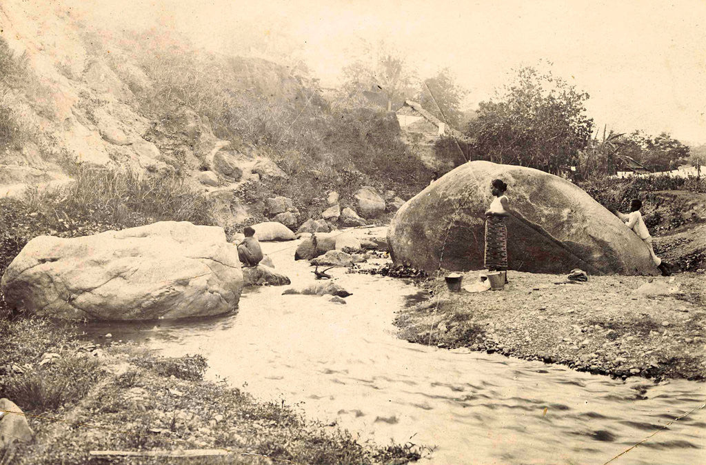 Detail of Waxing women in rock formations in Ambon (possibly the Paper Elephant), Indonesia (possibly the Paper Elephant) by Anonymous