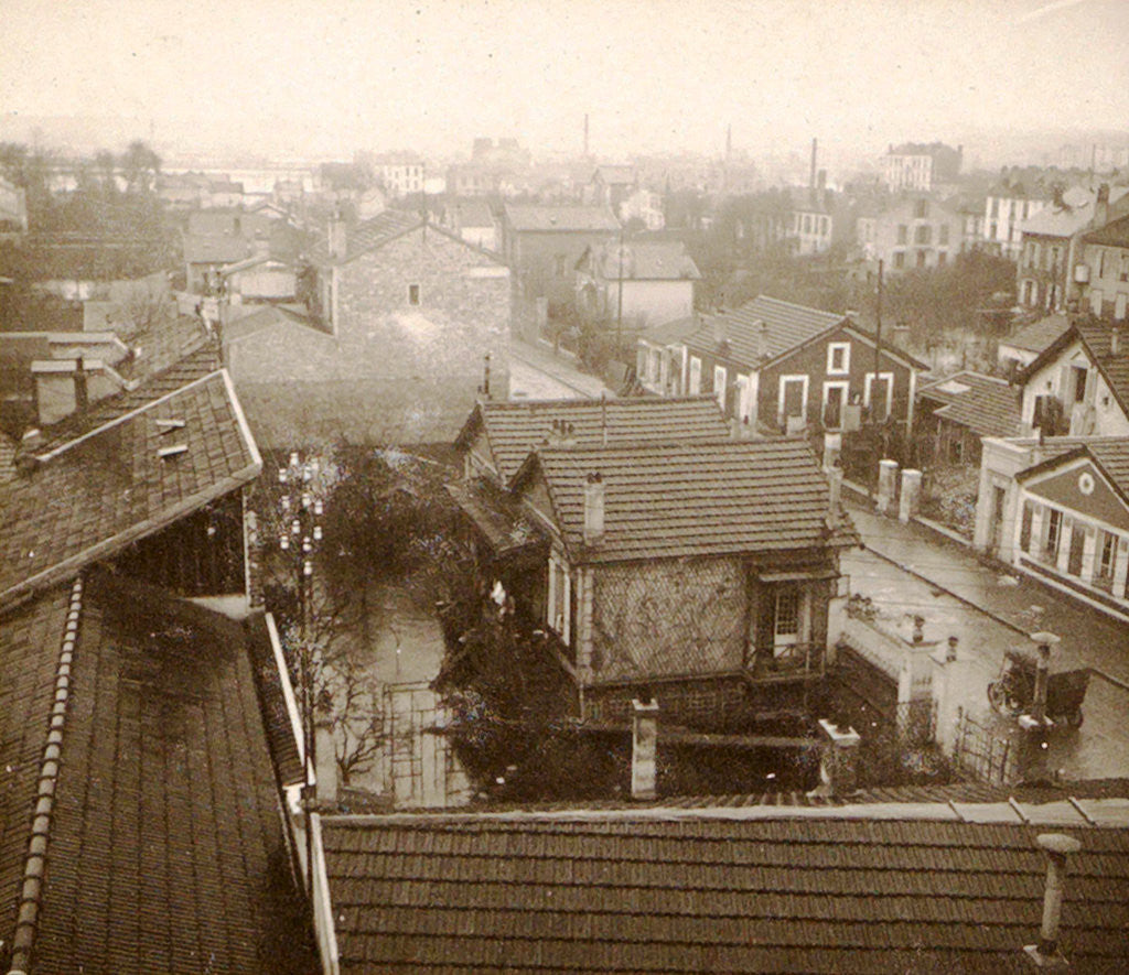 Detail of Flooding Paris suburbs in 1910, France by Anonymous