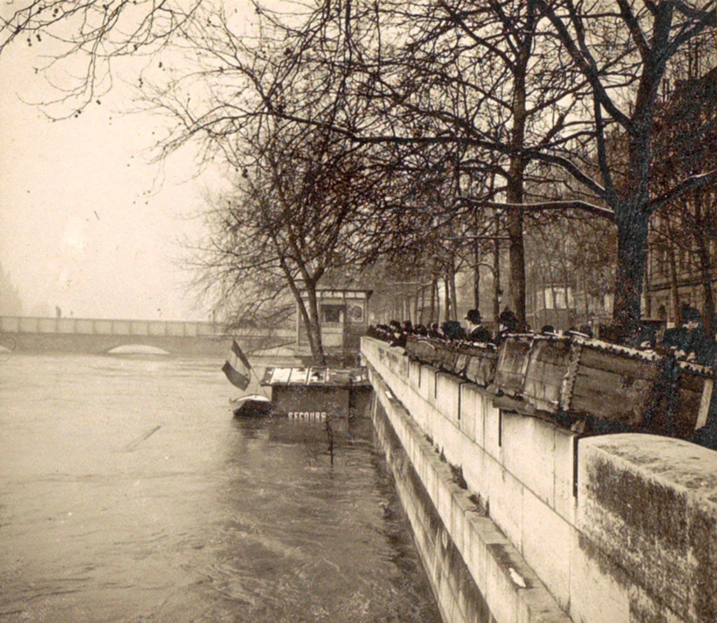 Detail of album flooding Paris suburbs in 1910, France by Anonymous