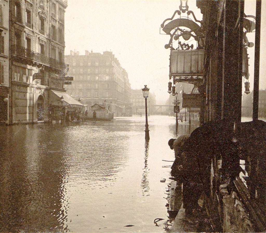Detail of album flooding Paris suburbs in 1910, France by Anonymous