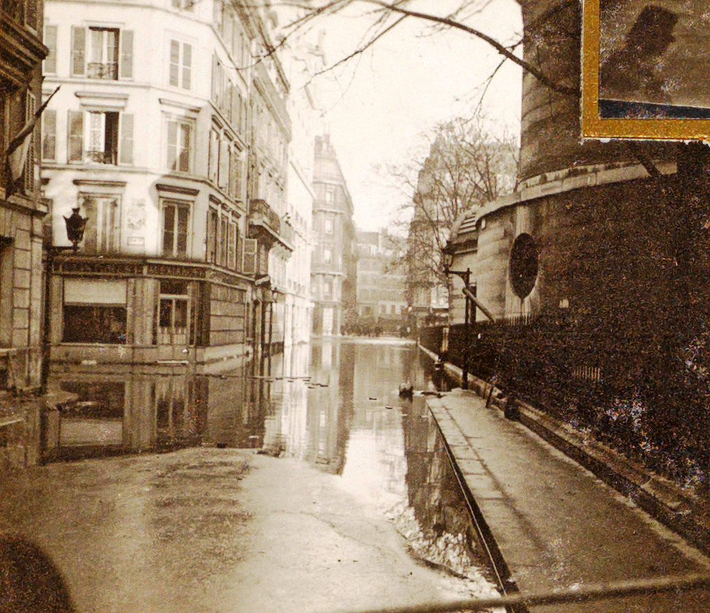 Detail of album flooding Paris suburbs in 1910, France by Anonymous