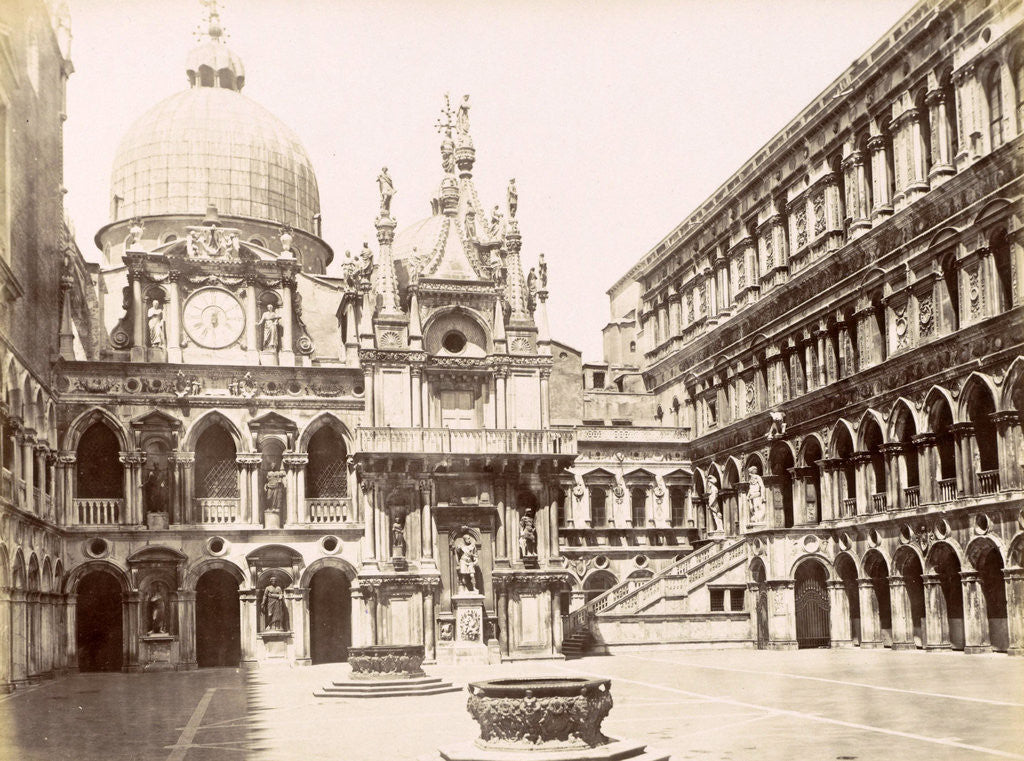 Detail of Courtyard of the Doge's Palace in Venice by Carlo Ponti