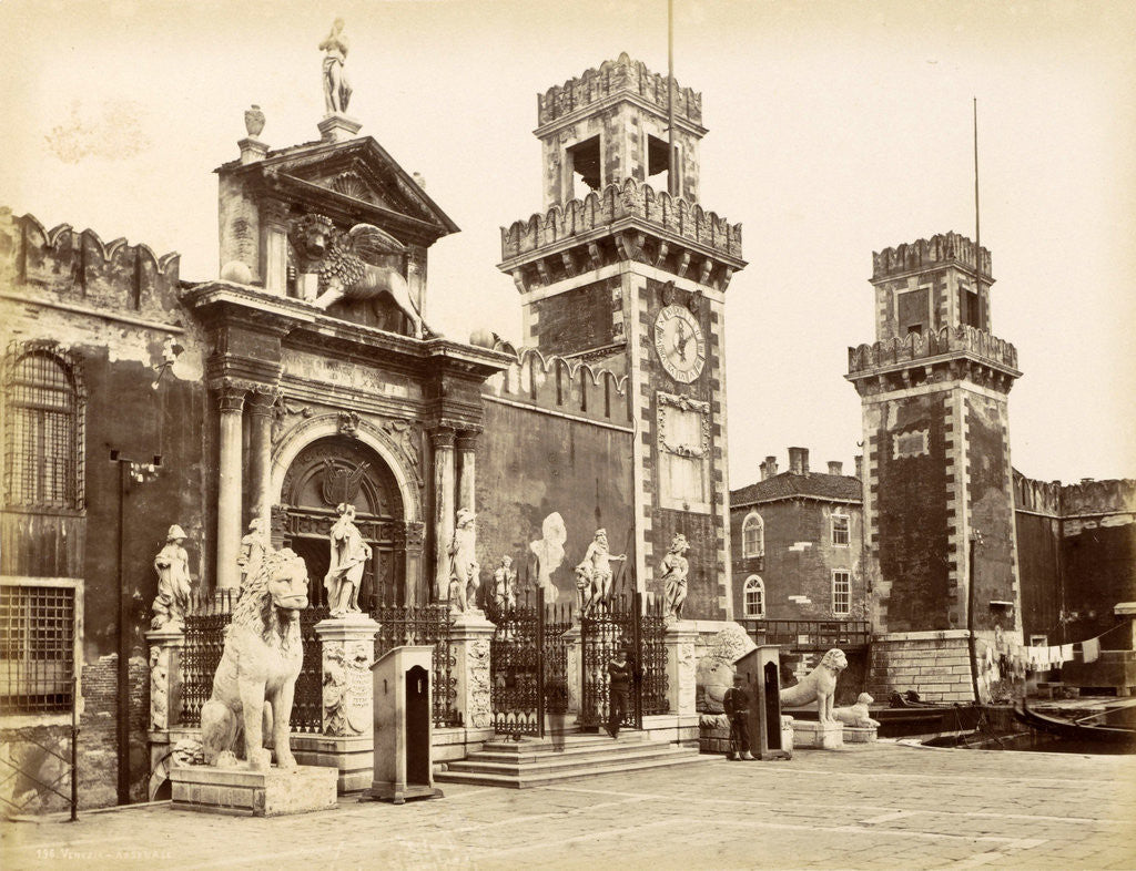Detail of Gateway to the Arsenal in Venice by Carlo Ponti