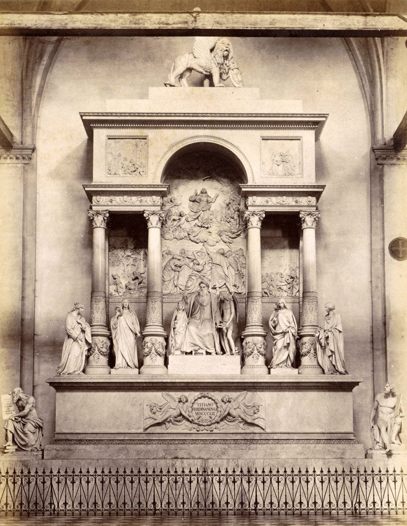 Detail of Grafmonument van Titiaan in de Basilica di Santa Maria Gloriosa dei Frari in Venezia. Carlo Ponti by Carlo Ponti