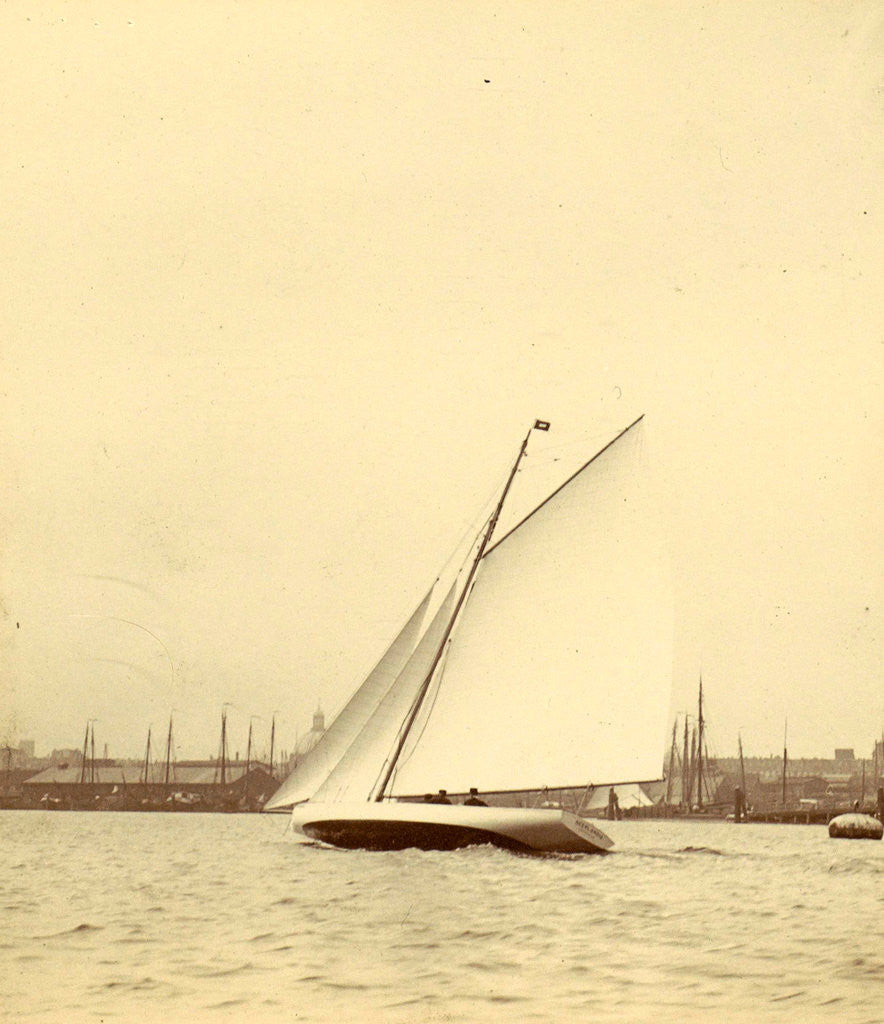 Detail of Sailing ship on the water by Anonymous