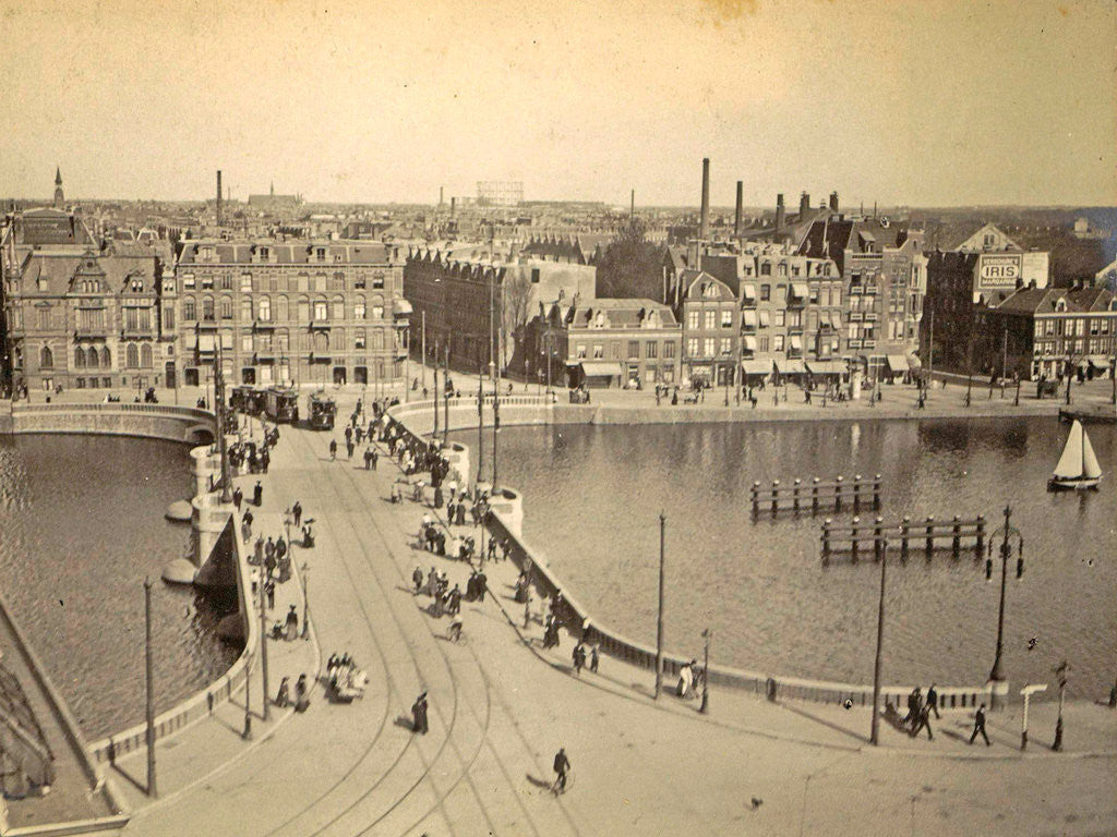 Detail of View of the New Amstel Bridge towards East Amsterdam by Anonymous