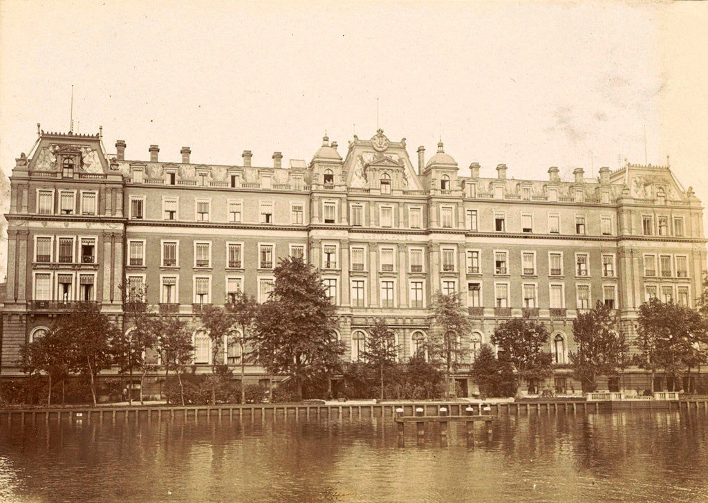 Detail of View of the Amstel Hotel in Amsterdam, in the foreground Amstel by Anonymous