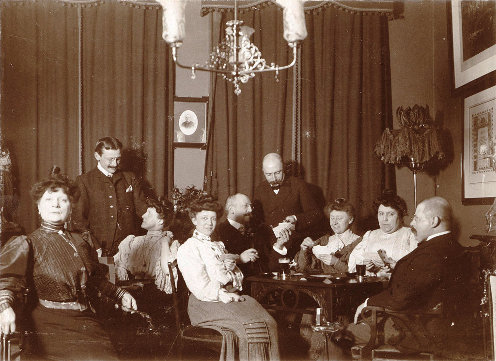 Detail of Card Tend company to a table by Anonymous