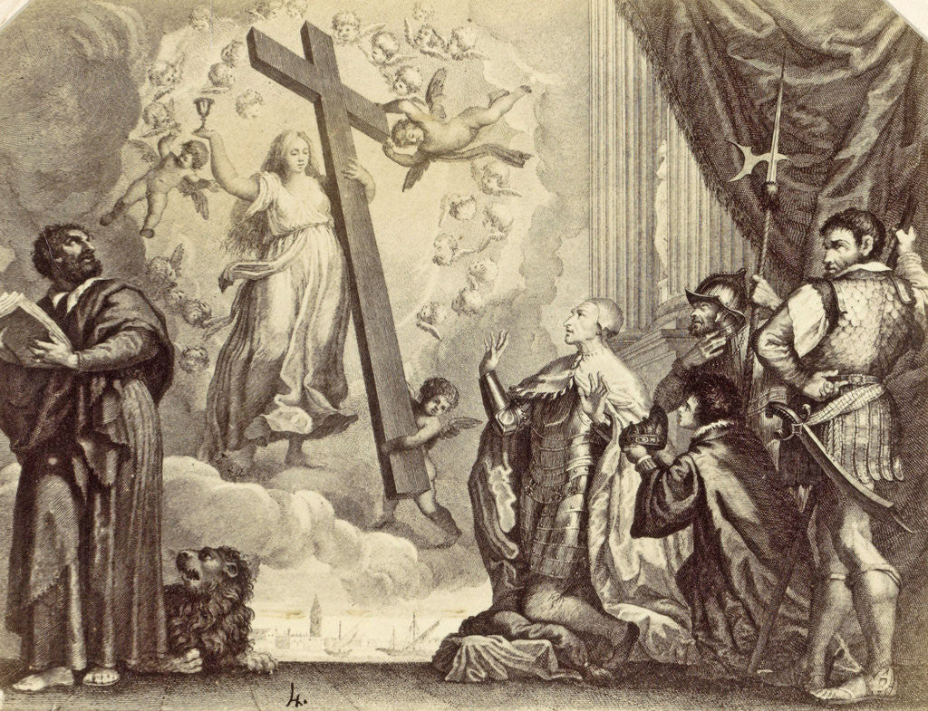 Detail of print of a painting by Titian by Anonymous