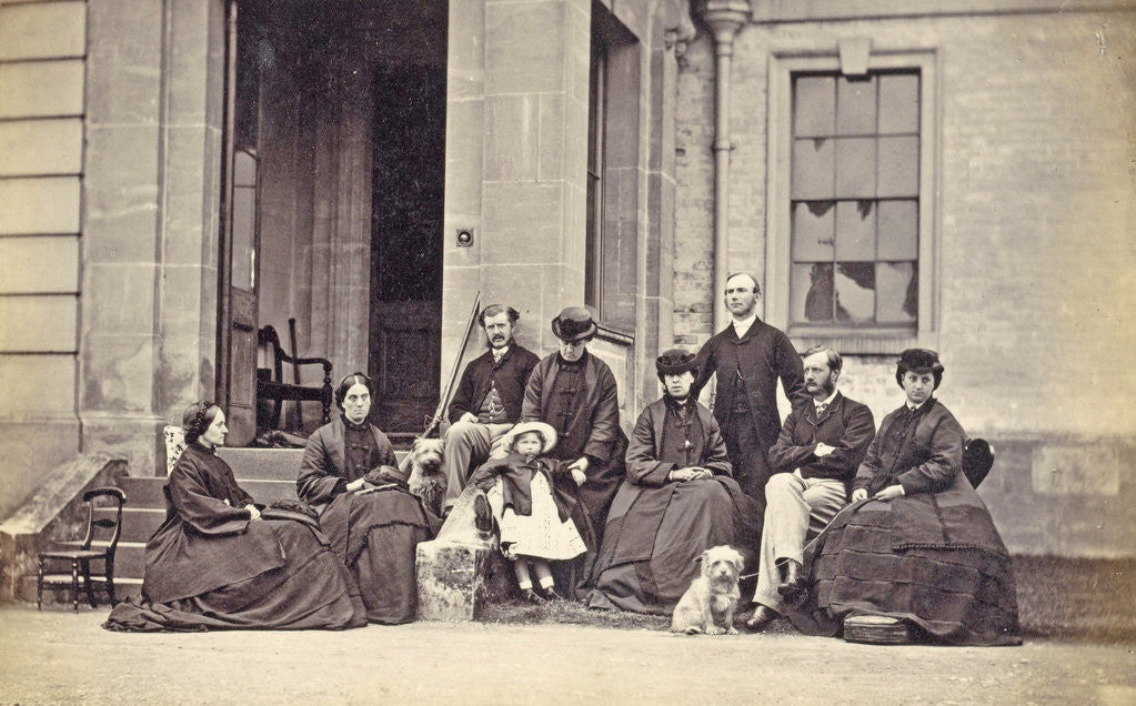 Detail of Portrait of the Peel family for a country house in Newbury by Anonymous