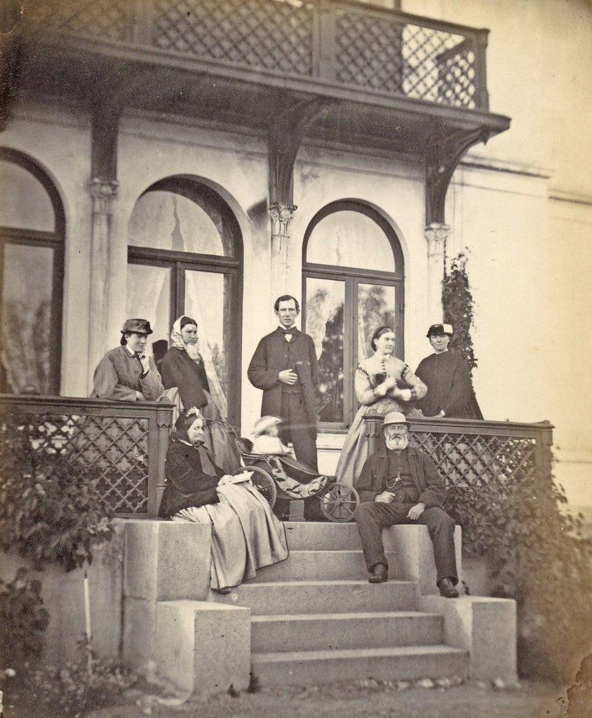 Detail of Portrait of the family Yates for a country house in Christiania by Anonymous