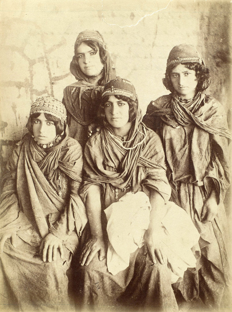Detail of Portrait of four young Kurdish women by Antoine Sevruguin
