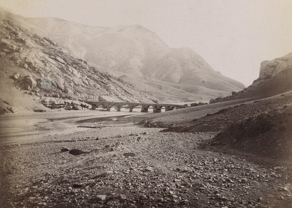 Detail of Bridge over a river in Qazvin towards Mezeh by Anonymous