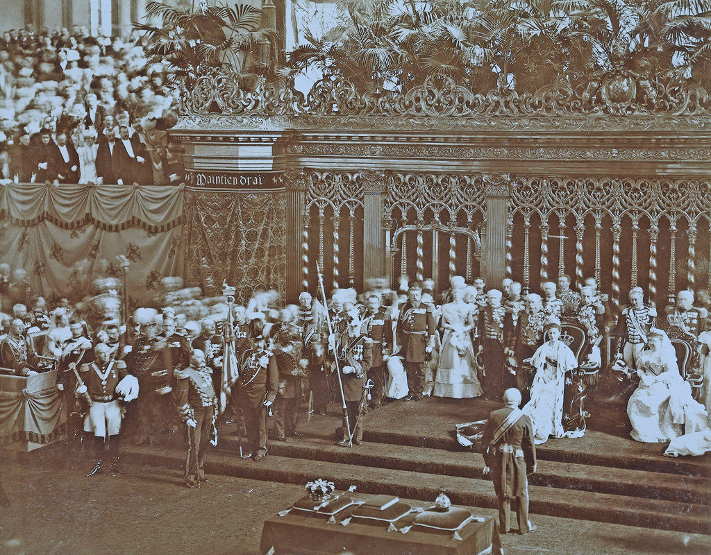 Detail of Amsterdam, New Church, Nieuwe Kerk, Queen Wilhelmina's inauguration by Anonymous