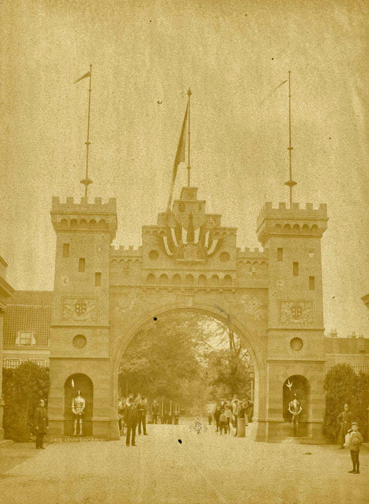 Detail of Triumphal arch near the Groote Houtbrug, giving access to den Hout, Haarlem by Anonymous