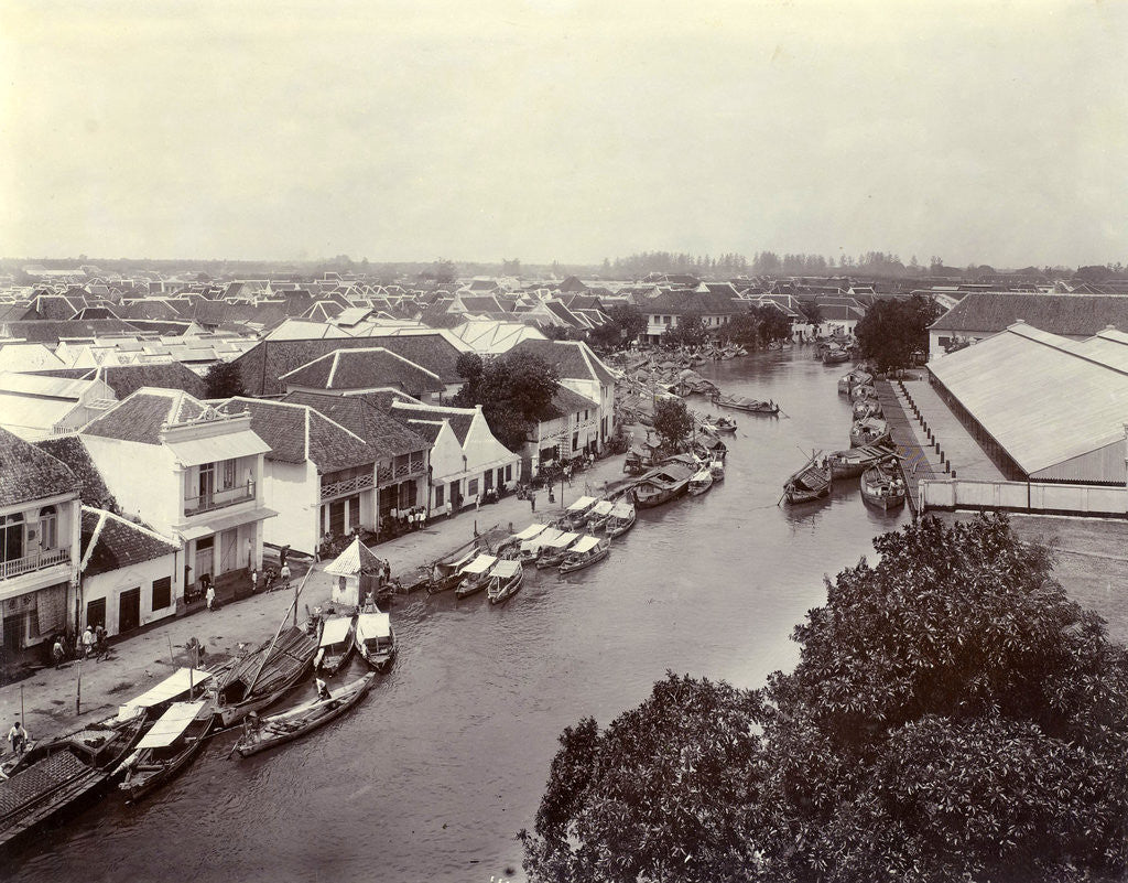 Detail of View of the west side of Kalimas, the inland port of Surabaya, Indonesia by Anonymous