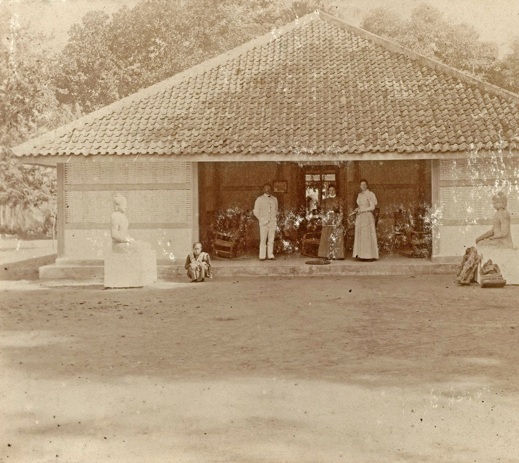 Detail of for a Dutch house with Buddha statues in the Dutch East Indies by Anonymous