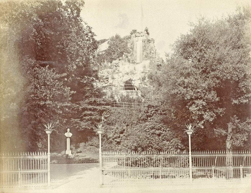 Detail of View of the park Villetta di Negro in Genoa, Italy by Alfredo Noack
