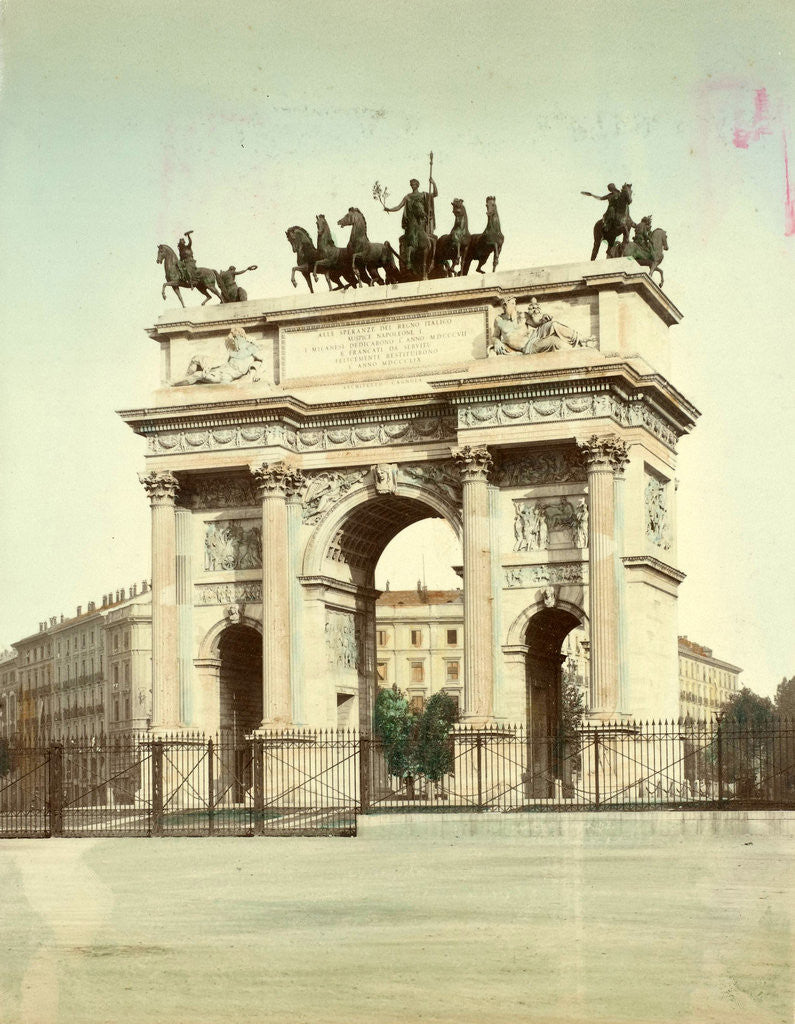 Detail of Arco della Pace in Milan Italy by Anonymous
