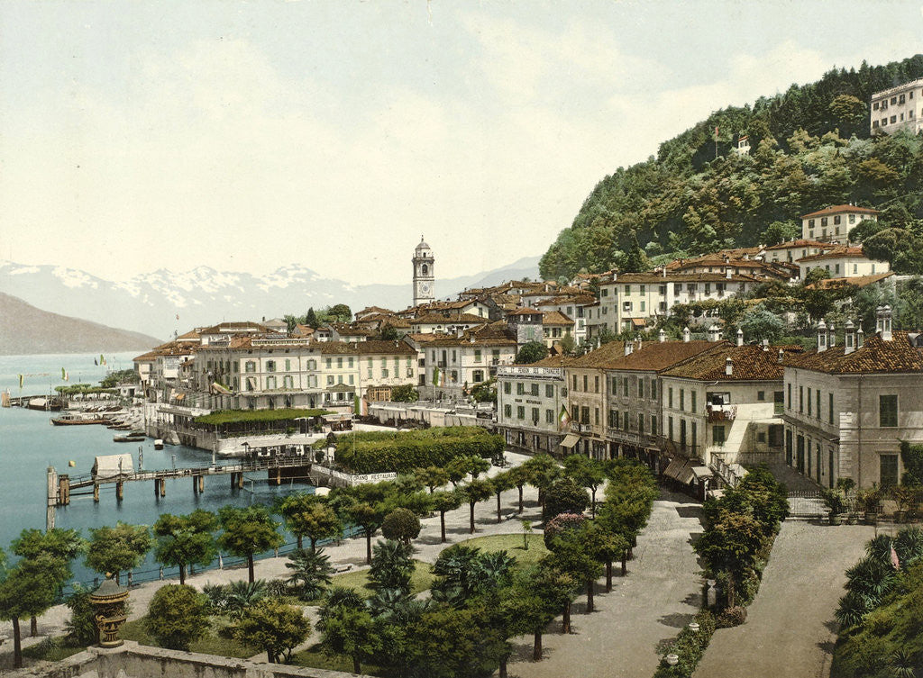 Detail of View of Bellagio on Lake Como by Italy