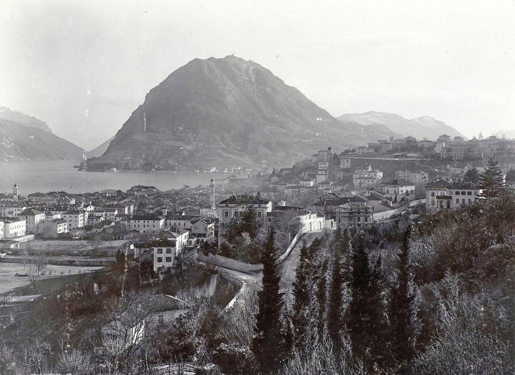 Detail of View of Lugano and the Monte Salvatore by Gebrüder Wehrli