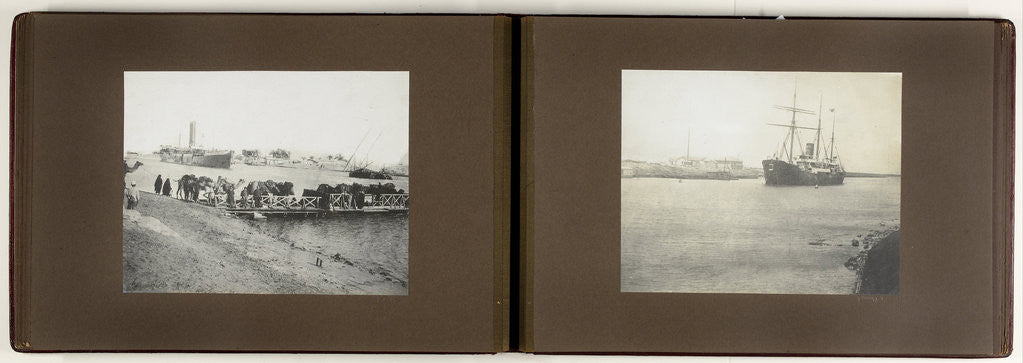 Detail of Traders with pack animals at a port, presumably near the Suez Canal Egypt by C. & G. Zangaki