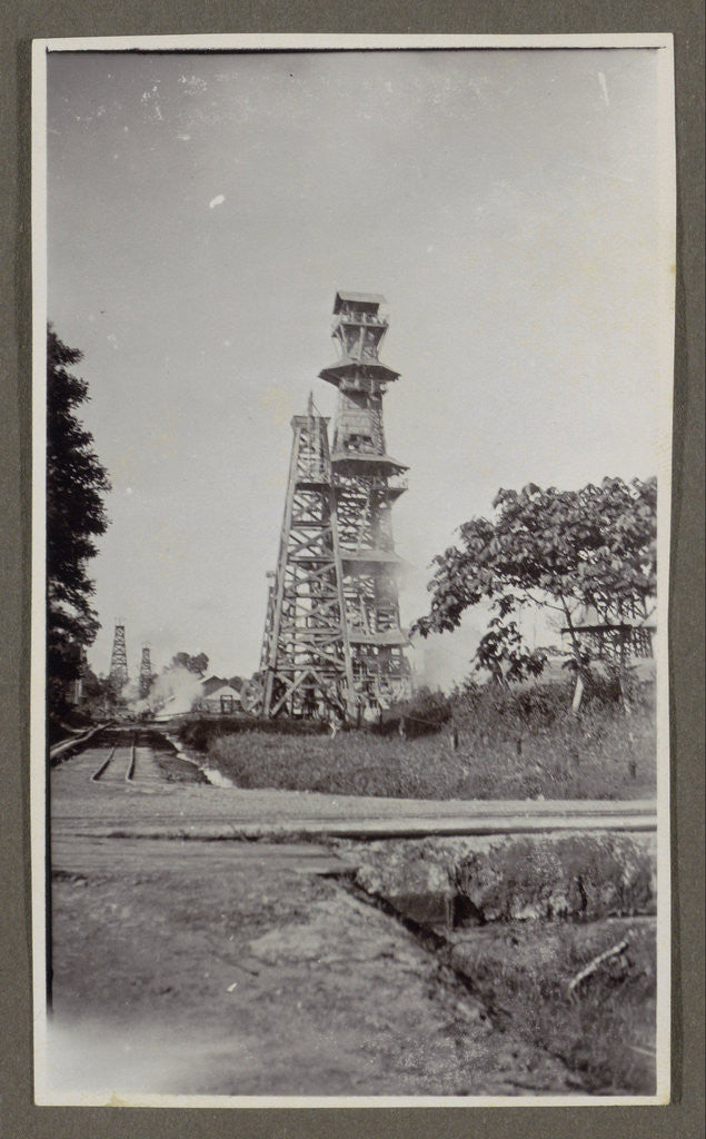 Detail of Derricks with rails by Anonymous