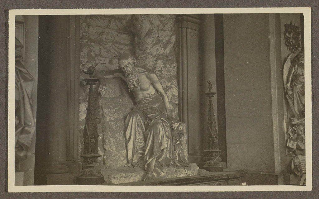 Detail of Picture of a grieving man with a beard by Anonymous