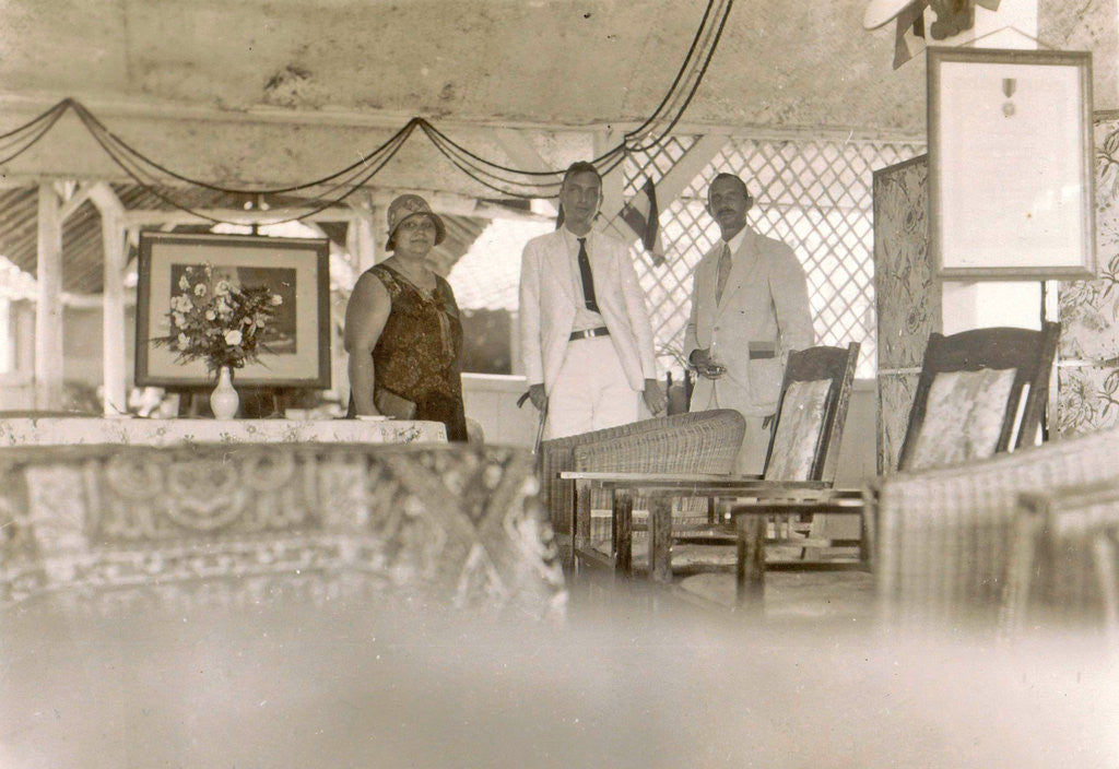 Detail of Reception in a decorated room by Anonymous