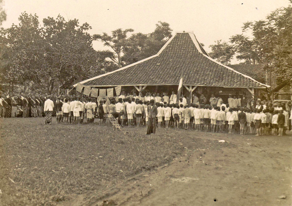 Detail of Children spend a aubade a pendoppo in Gadingredjo, Indonesia by Anonymous