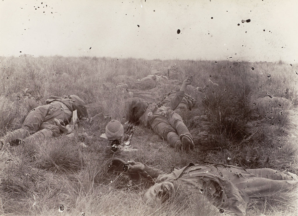 Detail of Englishmen slain at Spioencup,the battle of Spion Kop, Second Boer War by Anonymous
