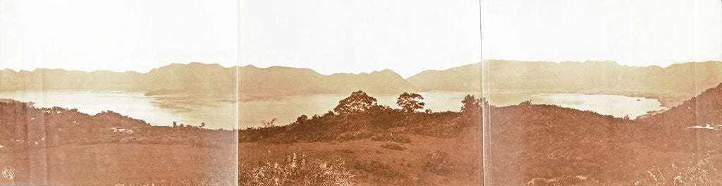 Detail of Sumatra indonesia, panoramic view of Lake Manindjan by Christiaan Benjamin Nieuwenhuis