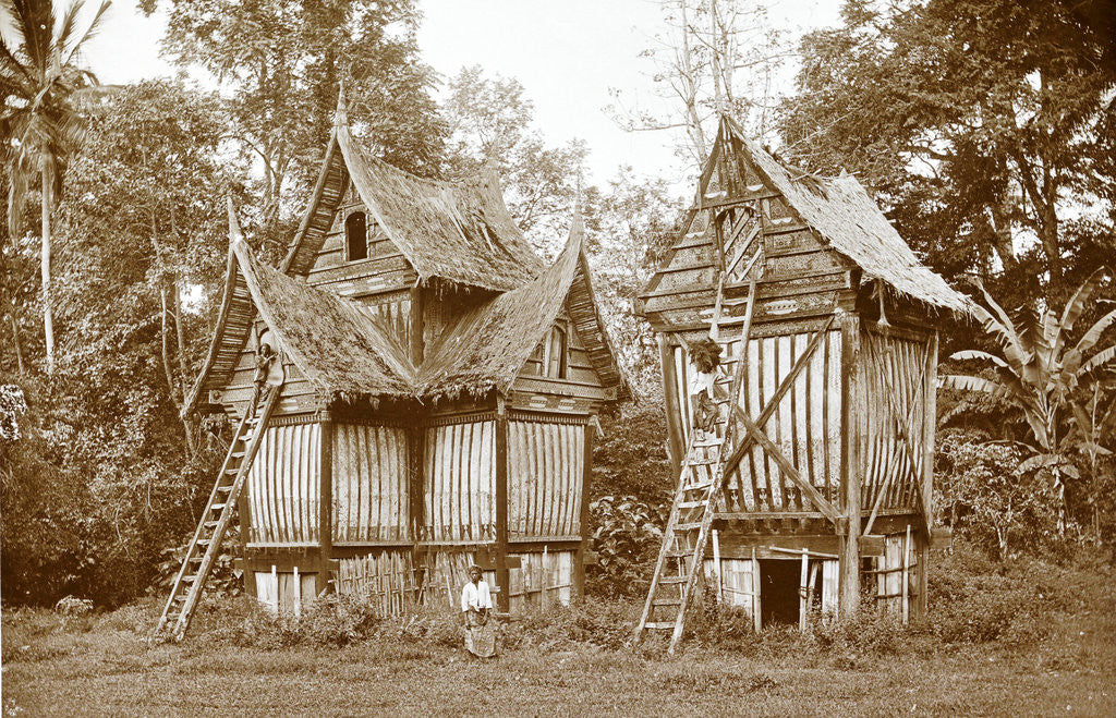 Detail of Padi sheds Batipoeh by Christiaan Benjamin Nieuwenhuis