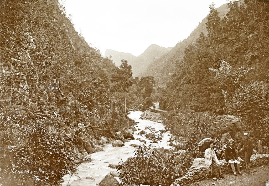Detail of Gorge Ajer Poetin, Indonesia by Christiaan Benjamin Nieuwenhuis