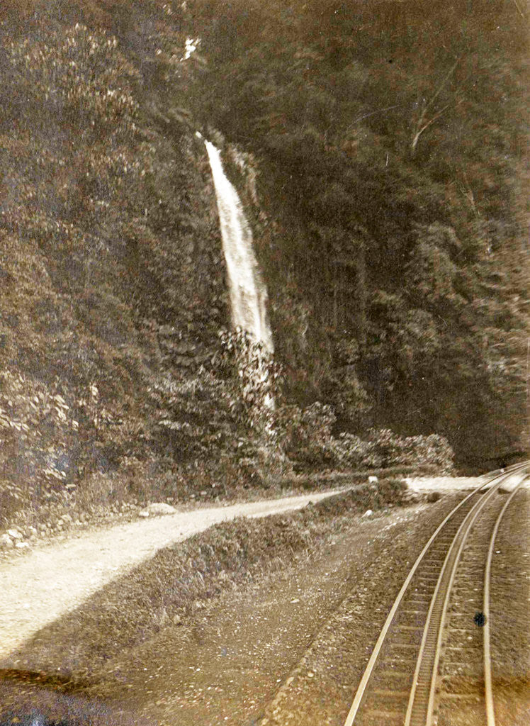 Detail of Sumatra indonesia, Anai Gorge from train with railway by Anonymous