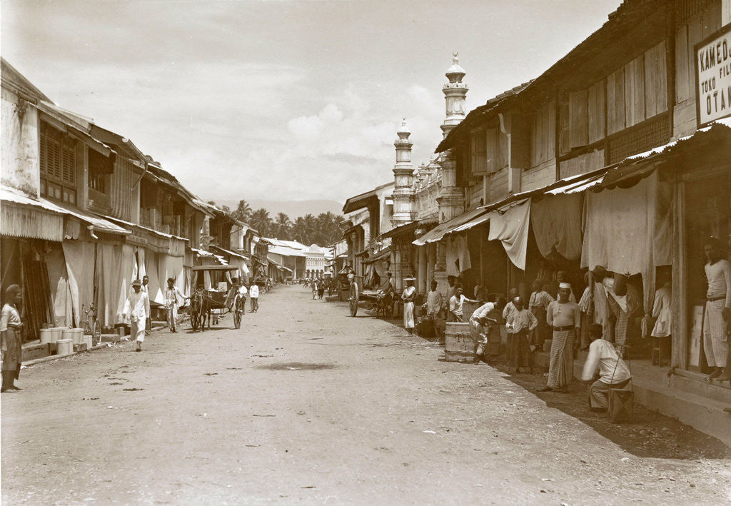 Detail of Padang street Klingalese district by Christiaan Benjamin Nieuwenhuis
