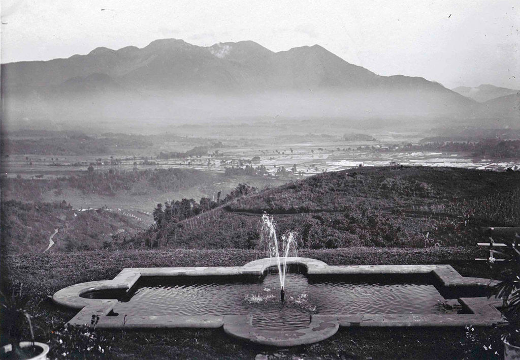Detail of Java panorama Goentoer from the Kurhaus Parahyangan or Priangan or Preanger Java, Indonesia by Anonymous