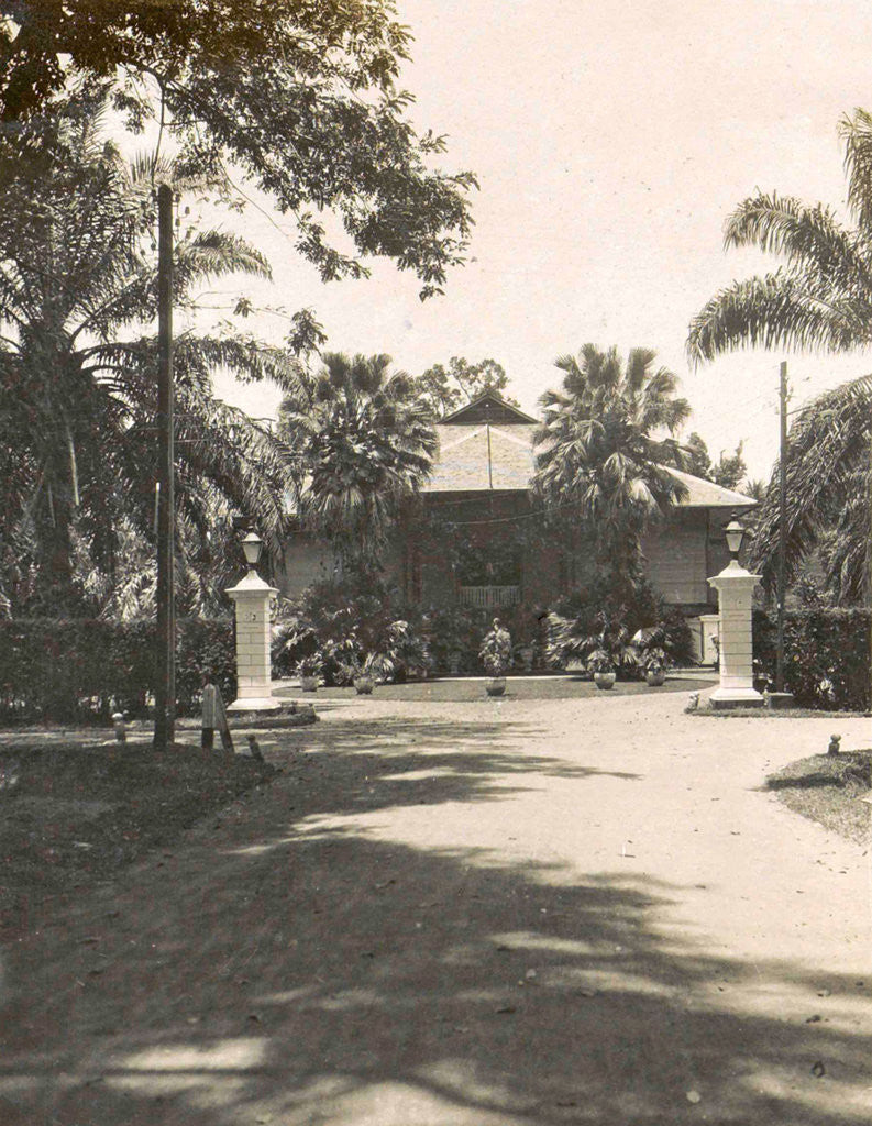 Detail of Medan, home of Mr. Heinecken with garden, Indonesia by Anonymous